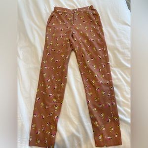 JCrew silk cropped pants